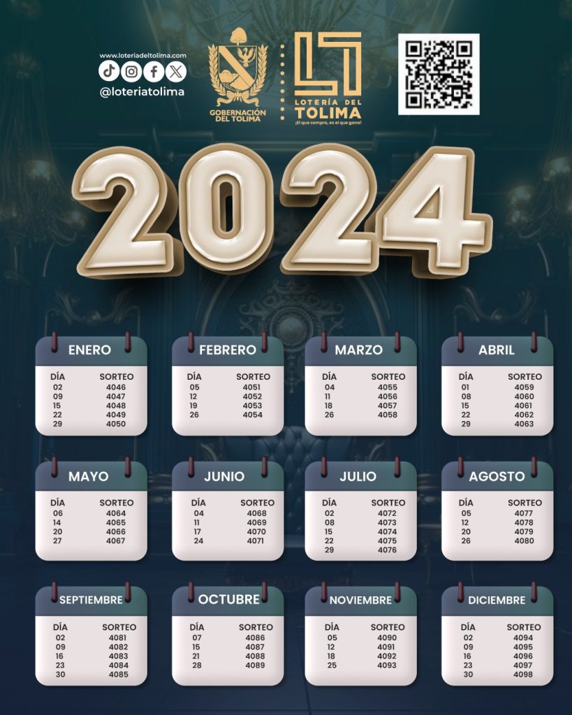 Calendario sorteo 2024
