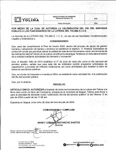 Resolucion de Gerencia # 178
