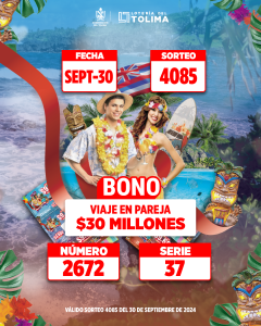 4085 En Septiembre La LT te da un viaje en pareja por 30 millones