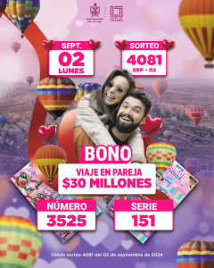4081 En Septiembre La LT te da un viaje en pareja por 30 millones