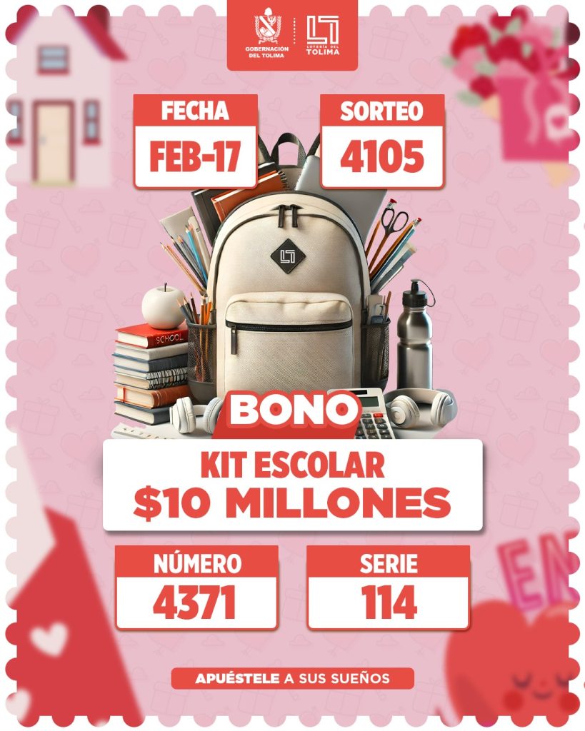 4105 En Febrero La LT Te Da Un Bono Kit Escolar por 10 Millones