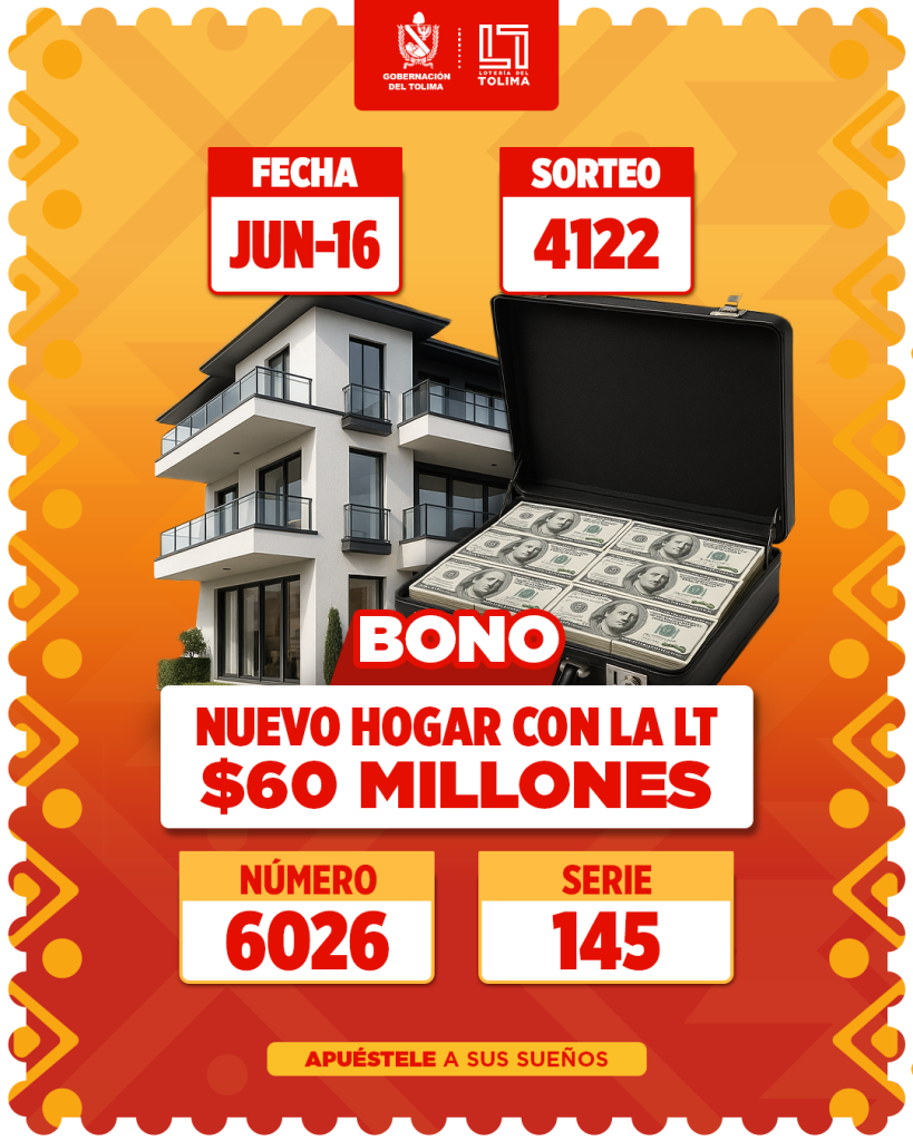 4122 En Junio Bono Nuevo Hogar Con La LT por 60 Millones