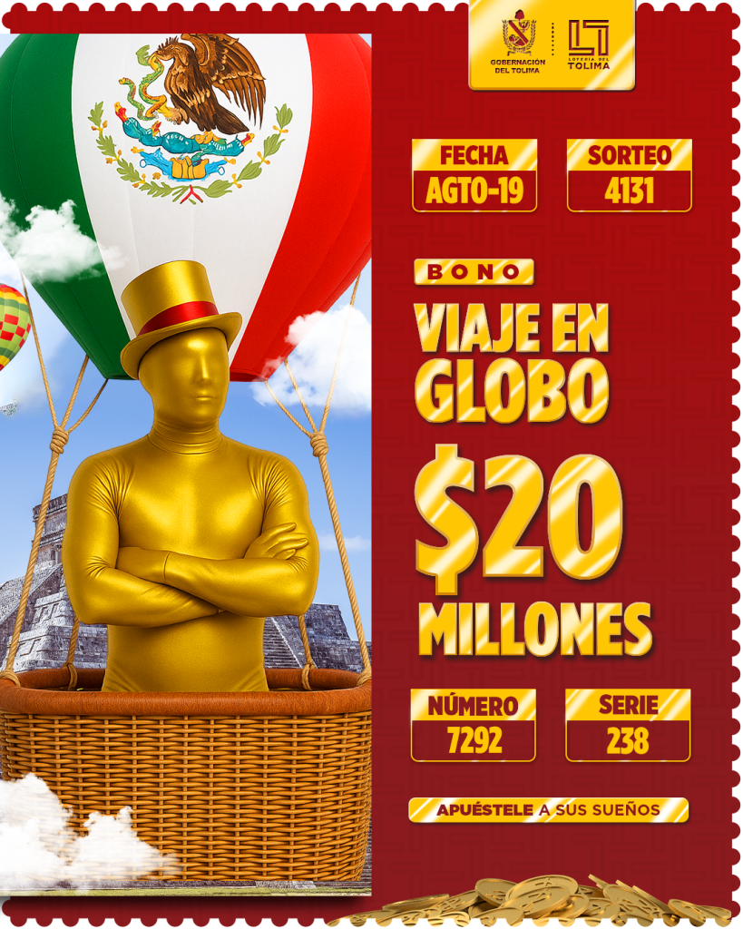 4131 En Agosto Bono viaje en globo 20 Millones