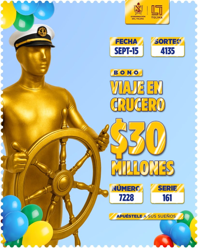 4135 En Septiembre Bono viaje en crucero 30 Millones
