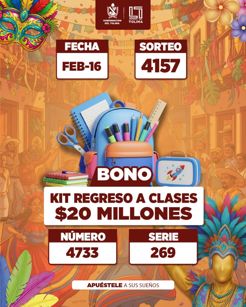 4157 En Febrero Bono Kit Regreso a Clases Por 20 Millones