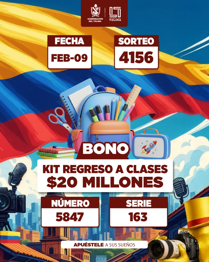 4156 En Febrero Bono Kit Regreso a Clases Por 20 Millones