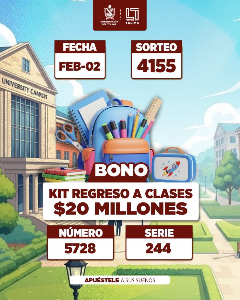 4155 En Febrero Bono Kit Regreso a Clases Por 20 Millones