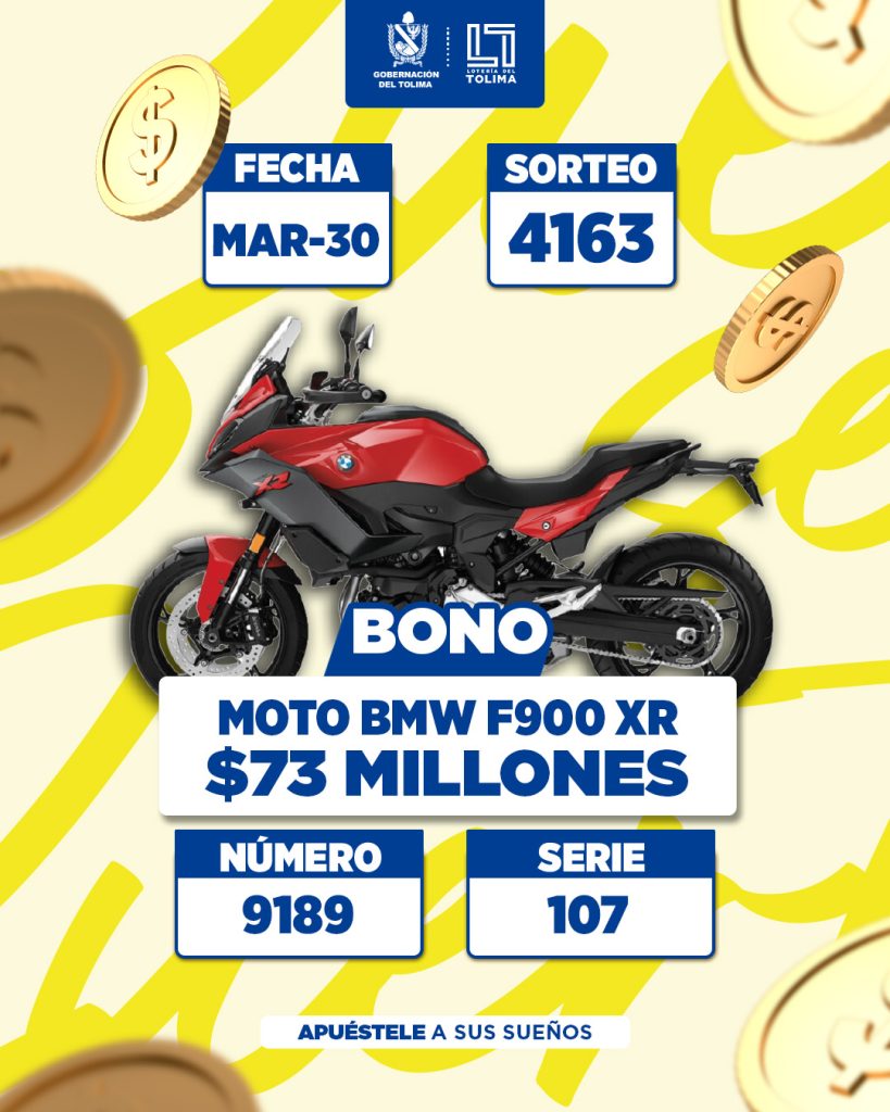 4163 En Marzo Bono Moto BMW F900 XR Por 73 Millones
