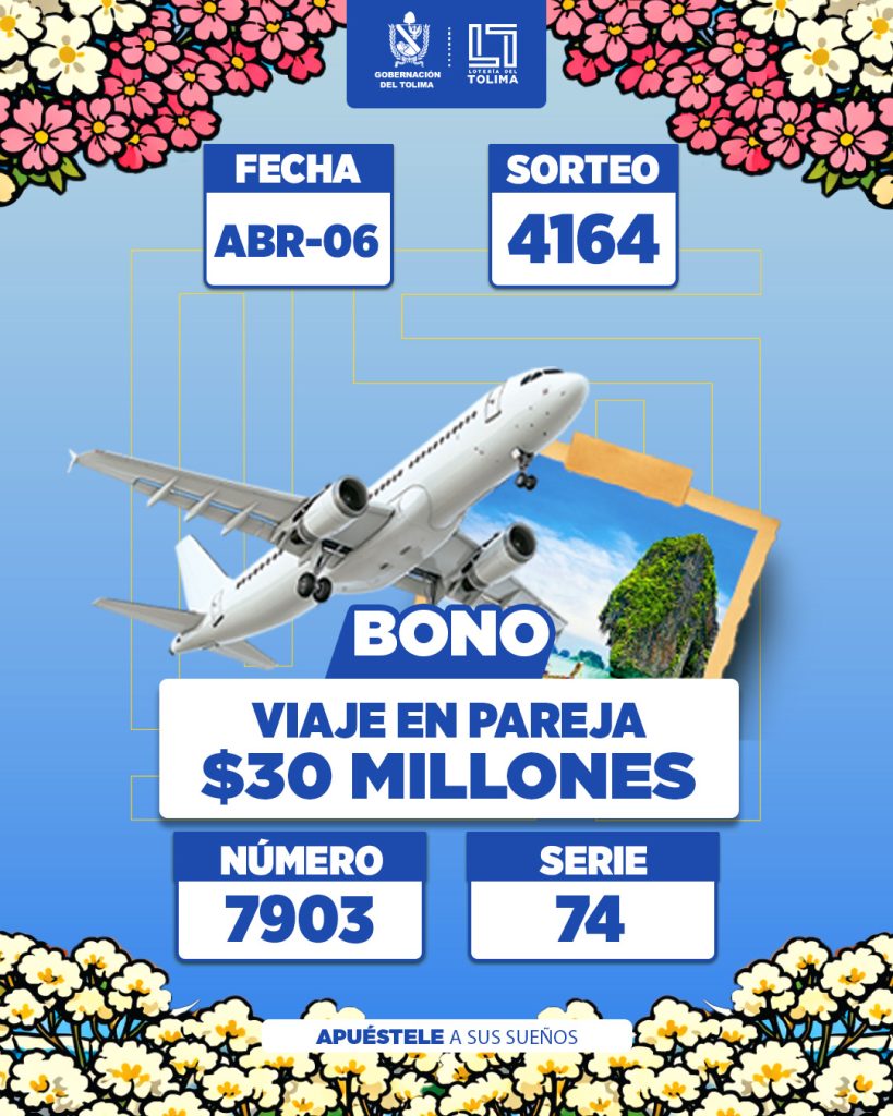 4164 En Abril Bono Viaje En Pareja Por 30 Millones