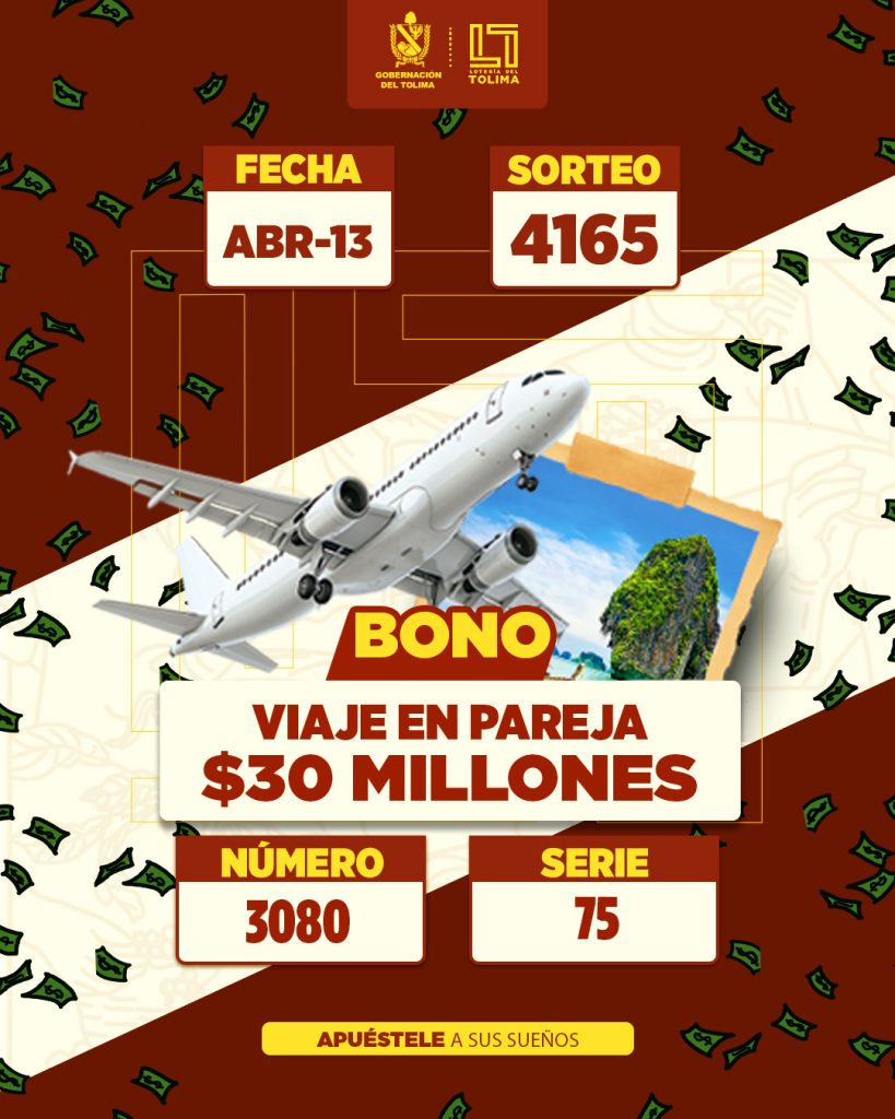 4165 En Abril Bono Viaje En Pareja Por 30 Millones