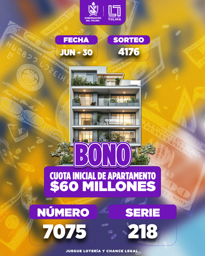 4176 En Junio Bono Cuota de Apartamento Por 60 Millones
