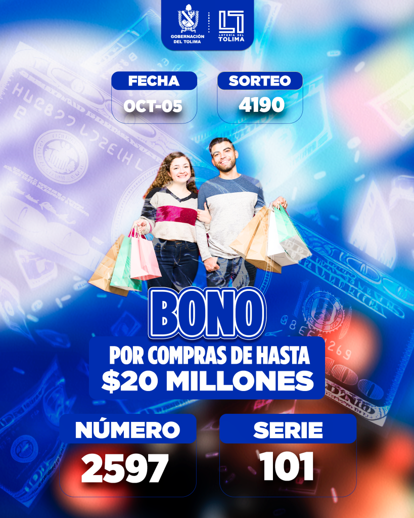 4190 En OCTUBRE BONO POR COMPRAS HASTA POR 20 MILLONES