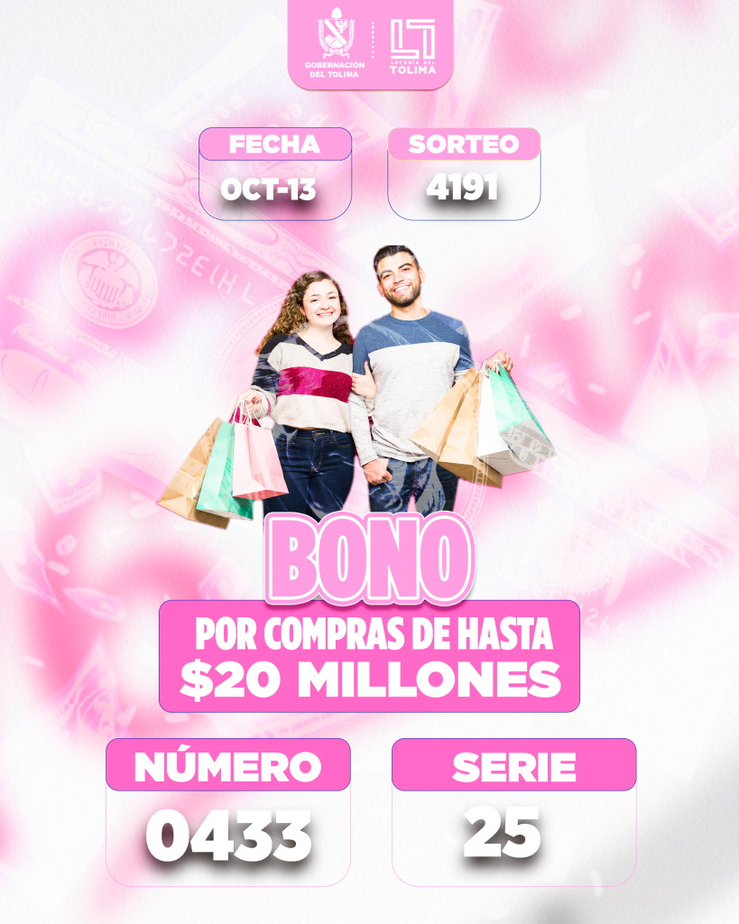 4191 En OCTUBRE BONO POR COMPRAS HASTA POR 20 MILLONES