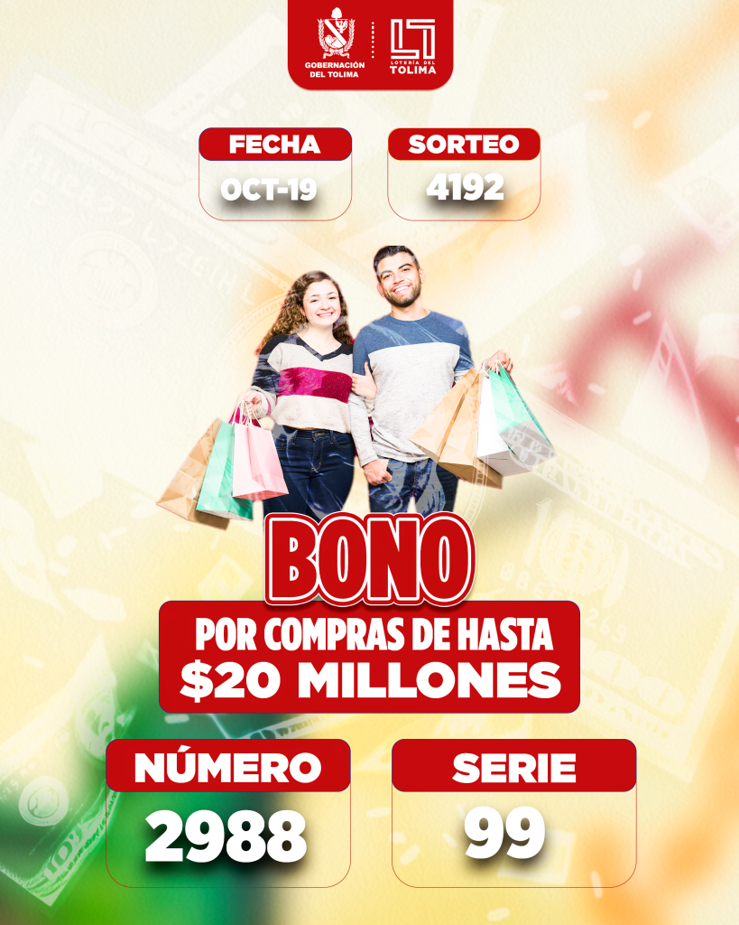 4192 En OCTUBRE BONO POR COMPRAS HASTA POR 20 MILLONES